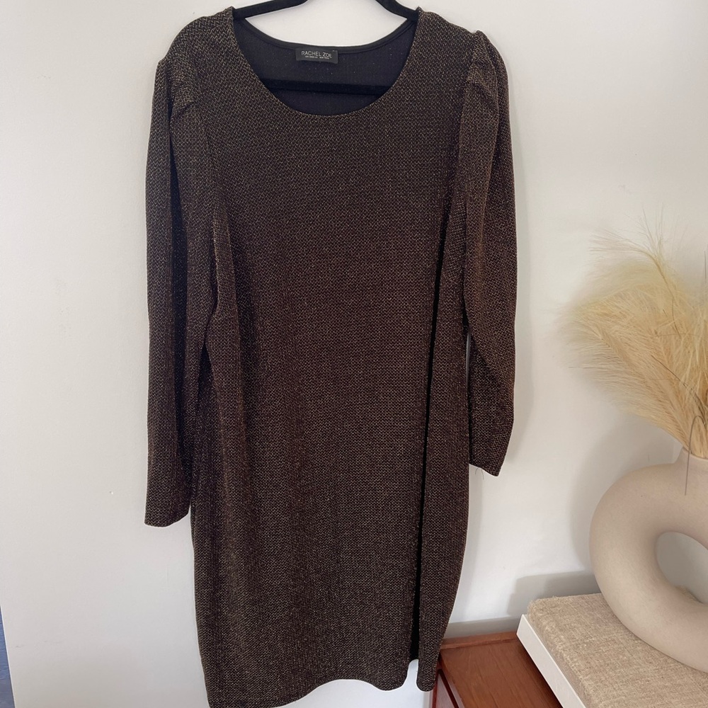 Rachel Zoe Metallic Knit Midi Dress